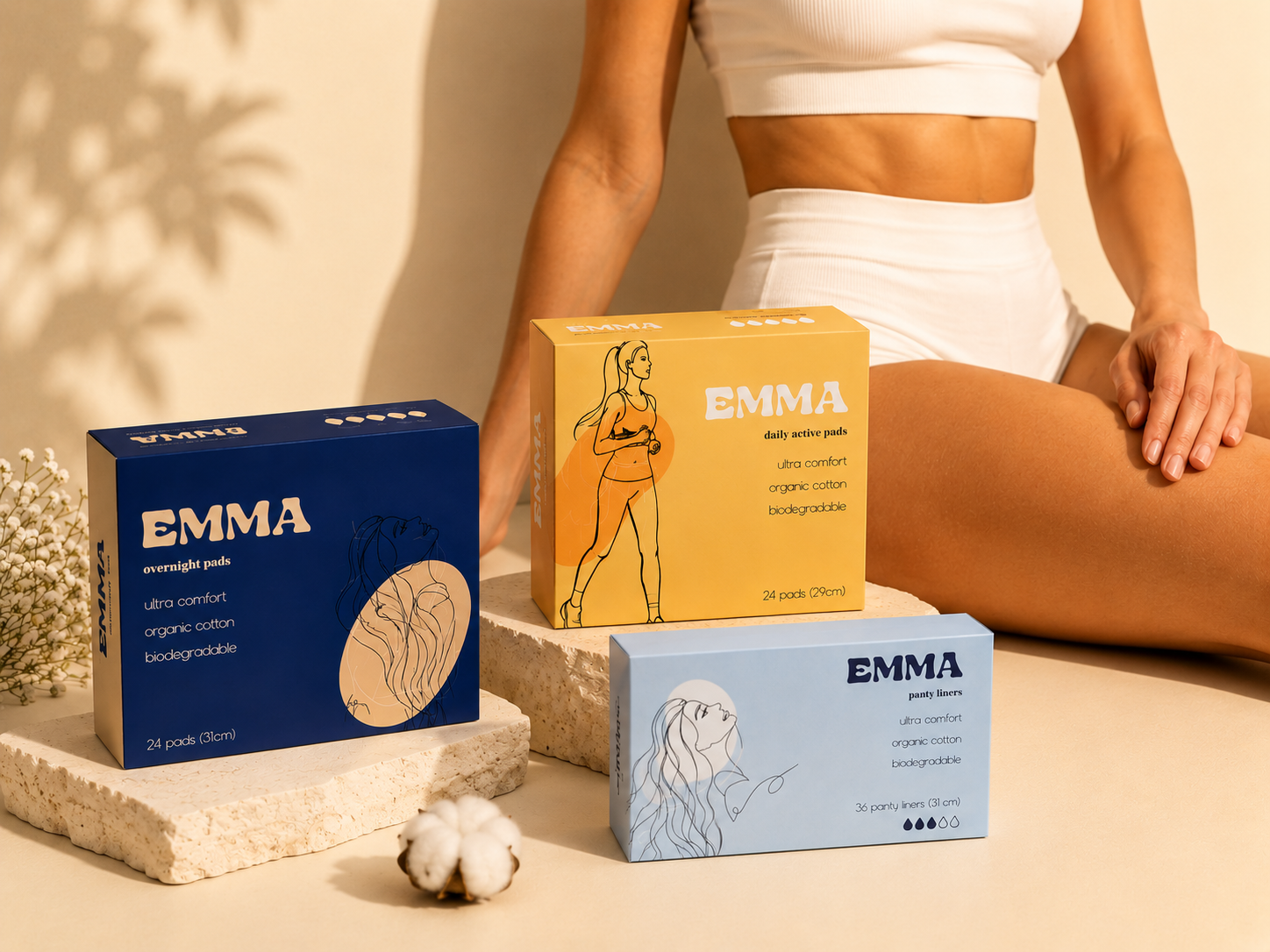 EMMA Sanitary Pads — Branding, Packaging, Art Direction